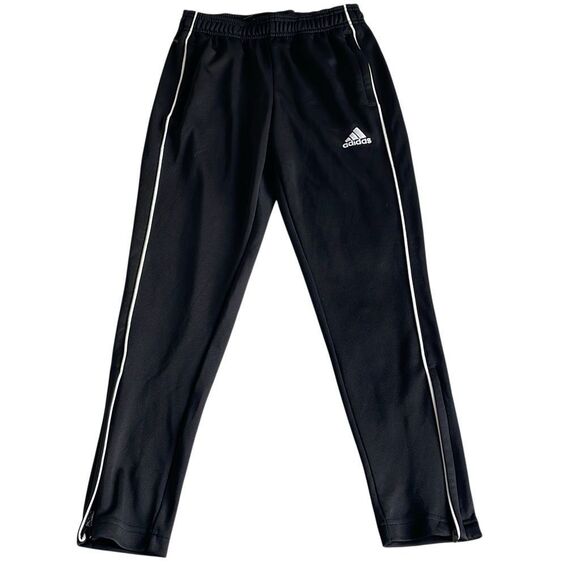 Adidas Black Tiro Climalite Soccer Pants Ankle Side Zip - Youth Small (9-10) - Picture 1 of 9